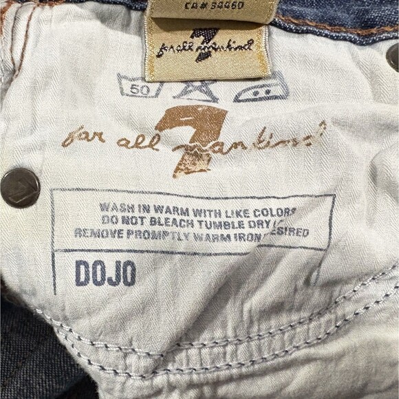 7 For All Mankind Dojo Jeans Women's Flared Faded Stretch Denim Sz 29 x 28 Y2K - Picture 10 of 12